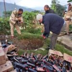 Destroyed of illegal liquors in Mokokchung